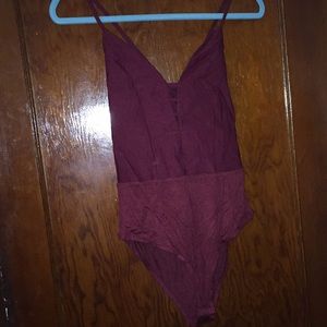 Maroon body suit from Charlotte Rousse